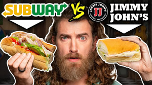 Still from Subway vs. Jimmy John's Taste Test | FOOD FEUDS