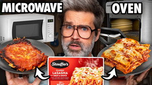 Still from Microwave vs. Oven Taste Test
