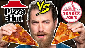 Still from Pizza Hut vs. Trader Joe's Taste Test
