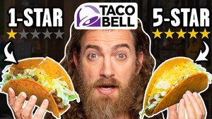 Still from 1 Star vs. 5 Star Taco Bell Taste Test