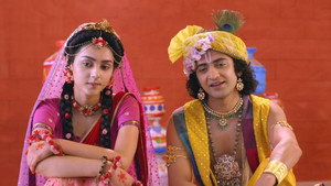 Still from Krishna, Radha Help Govardhan