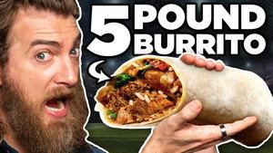 Still from Biggest Stadium Foods In America (Taste Test)