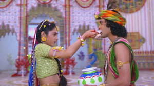 Still from Radha Feeds Krishna