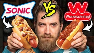 Still from Sonic vs. Wienerschnitzel Taste Test | FOOD FEUDS