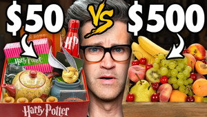 Still from Cheap vs. Expensive Mystery Box (Challenge)