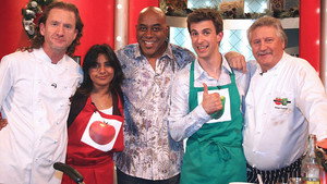Still from 2008 Christmas Special - Rani Price and Matthew Skilton