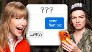 Still from Texting Embarrassing Things To Our Parents