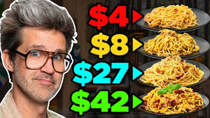 Still from Frozen vs. Fast vs. Fancy Food Taste Test
