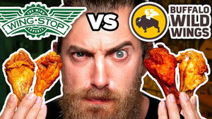 Still from Wingstop vs. Buffalo Wild Wings Taste Test