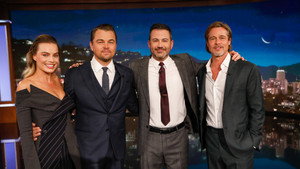 Still from Brad Pitt, Leonardo DiCaprio, Margot Robbie and Quentin Tarantino; Keith L. Williams; Musical Guest Tal Wilkenfeld