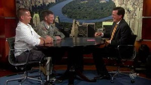 Still from Sen. Jim Webb, Joshua Bleill, Lt. Col. Brent Cummings, John Legend