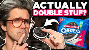 Still from Are Double Stuf Oreos REALLY Double?