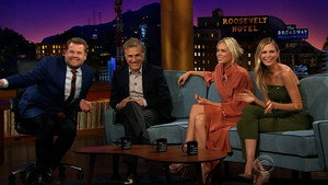 Still from Christoph Waltz, Erin Foster, Sara Foster, George Ezra