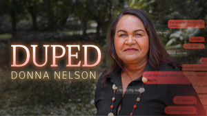 Still from Duped - Donna Nelson