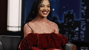 Still from Tessa Thompson, Mark Rober & MrBeast, Lainey Wilson