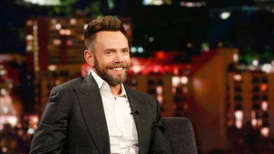 Still from Joel McHale, Betty Gilpin, Musical Guest Santana