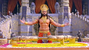 Still from Krishna's Challenge to Kans