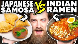 Still from Japanese Indian vs. Indian Japanese Food Taste Test