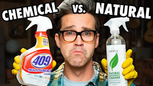 Still from Name Brand vs. Natural Cleaning Product Test