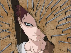 Still from Akamaru Trembles: Gaara's Cruel Strength!