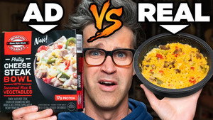 Still from Frozen Food Ads vs. Real Life Food (Test)