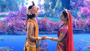 Still from Radha, Krishna's Tearful Goodbye