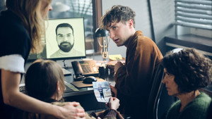 Still from The stilt man