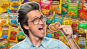 Still from We Tried EVERY Pretzel Flavor