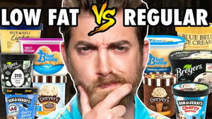 Still from Low Fat vs. Regular Ice Cream Taste Test