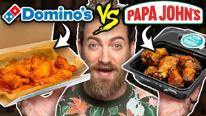 Still from Domino's vs. Papa John's Taste Test | FOOD FEUDS