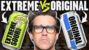 Still from Extreme vs. Original Snacks Taste Test (Axe Throwing Game)
