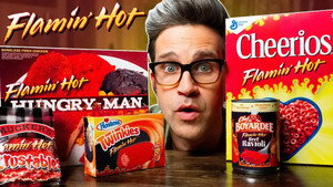Still from What's The Best Flamin' Hot Snack? Taste Test