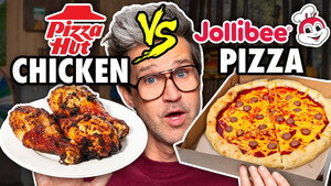 Still from Combining Fast Food Chicken And Pizza (Taste Test)
