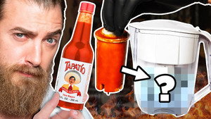 Still from Will This Water Filter Still Work? (Hot Sauce Experiment)