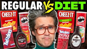 Still from Regular vs. Low Fat Snacks Taste Test