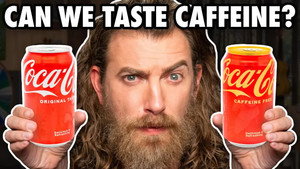 Still from Caffeinated Vs. Caffeine Free Drink Taste Test