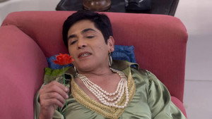 Still from The Colony Residents Protest Against Vibhuti For Kissing Tiwari