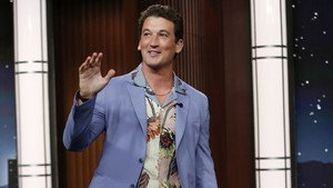 Still from Miles Teller, Rhea Seehorn, The B-52's