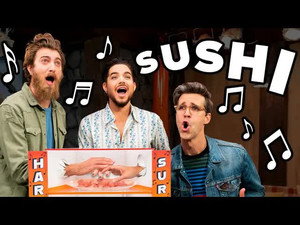 Still from Mystery Box Singing Challenge ft. Adam Lambert