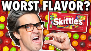 Still from What's The Worst Skittles Flavor? (Cornhole Game)