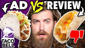 Still from Fast Food Ad vs. Yelp Review (Taste Test)
