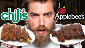 Still from Applebees vs. Chili's Taste Test | FOOD FEUDS