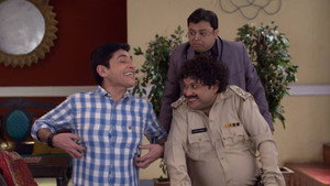 Still from Vibhuti Attacks Happu and Tiwari