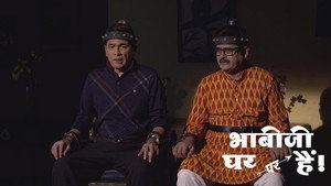 Still from Saxena Gives Shock Therapy to Tiwari and Vibhuti