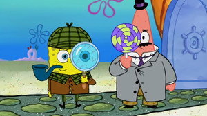 Still from SpongeLock Holmes and Dr. Patson